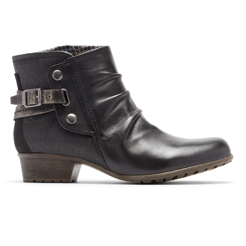 Botas Rockport Mulher Pretas - Cobb Hill Gratasha Hardware - 14273KDPL